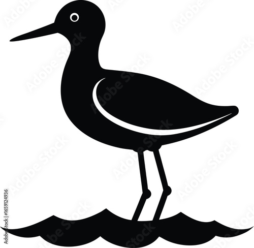 Sandpiper Silhouette Icon