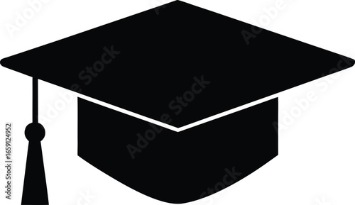 Graduation Cap Silhouette Icon