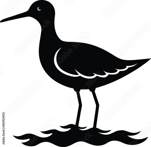 Sandpiper Silhouette Icon