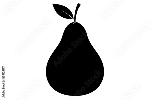 Vector illusion of pear isolated on white background