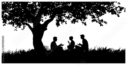 Nature’s Confidants: Silhouette Circle Beneath the Crown