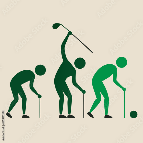 golf player silhouette