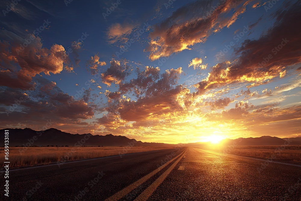 Obraz premium Golden Hour Road