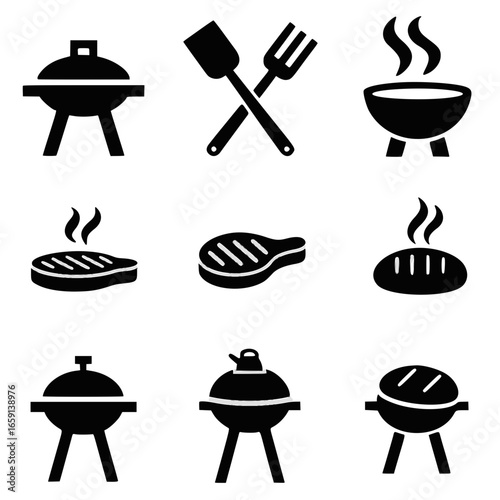 Set of barbecue icons