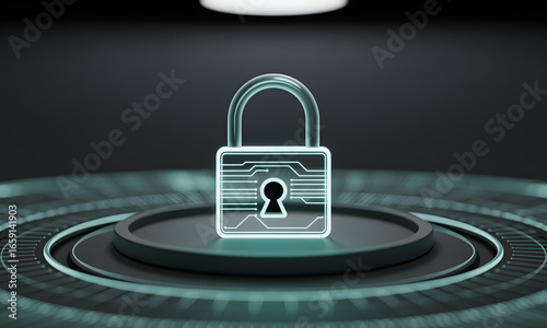 Wallpaper Mural Cyber Security Lock Protects Data Metaverse Network Connectivity Torontodigital.ca