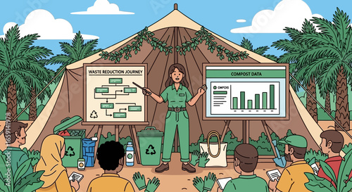 Educational seminar focused on waste management and composting techniques