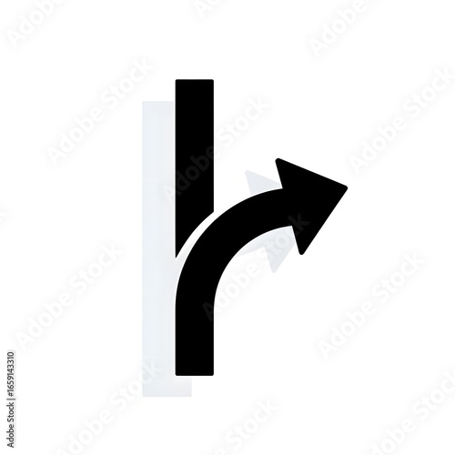 Arrow turn sign