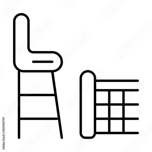 referee icon with thin style