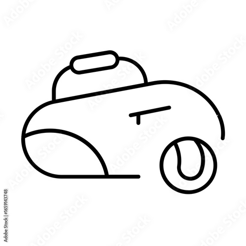 duffle bag icon with thin style