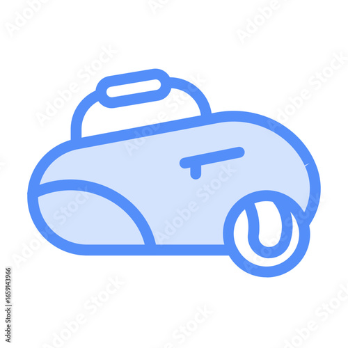 duffle bag icon with linear color style