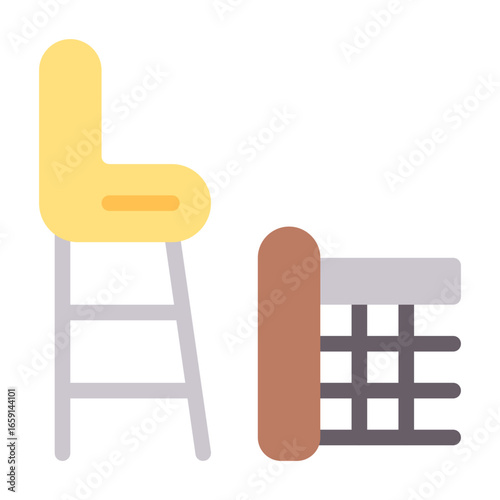 referee icon with flat style