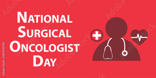 National Surgical Oncologist Day web vector banner design illustration