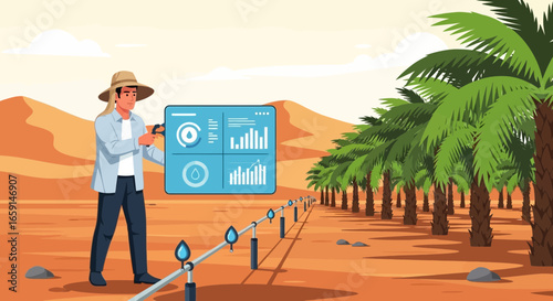 Technological efficiency in irrigation systems within arid agricultural landscapes