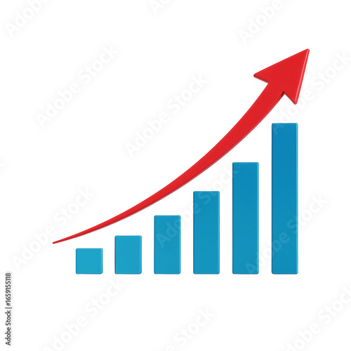 Growing Bar Chart with Upward Arrow Free Download Growing Bar Chart with Upward Arrow - GFXLoad