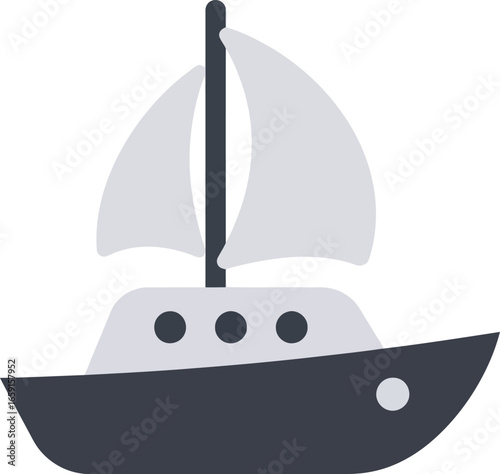 Boat Clipart – Cartoon Ship and Sailing Illustration Vector