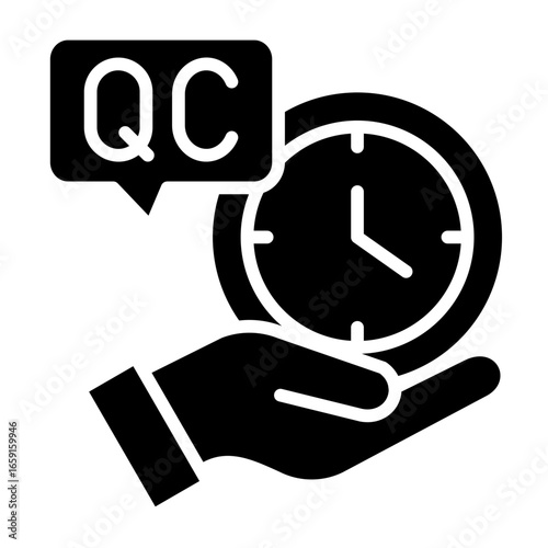 Time-Management Black Icon