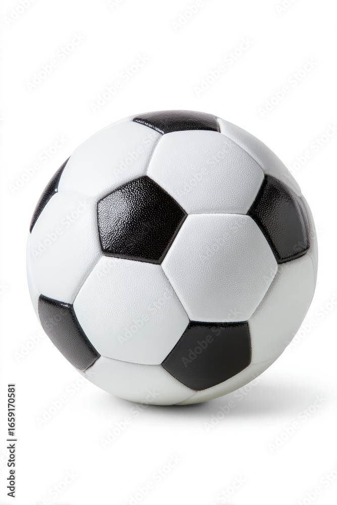 Obraz premium Soccer ball, white and black, isolated