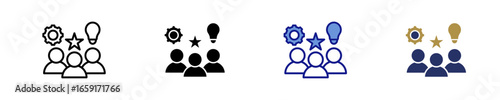 Group Activity  Icon Set Multiple Style Collection
