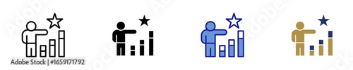 Competency Growth  Icon Set Multiple Style Collection

