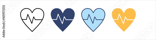 Heart Icon Set Multiple Style Collection