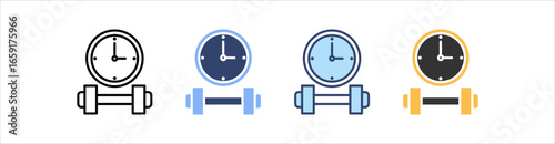 Gym Icon Set Multiple Style Collection