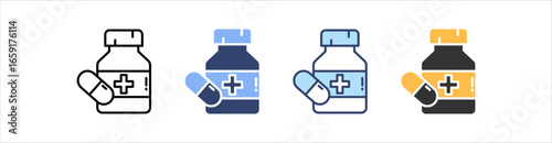 Medicine Icon Set Multiple Style Collection