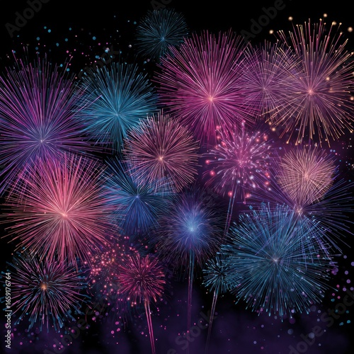 celebration fireworks vector image