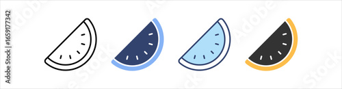 Watermelon Icon Set Multiple Style Collection