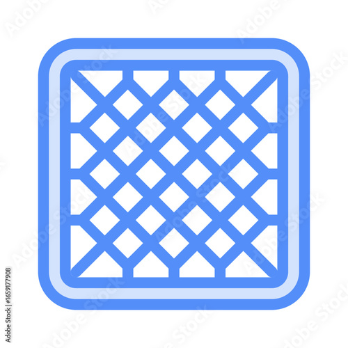 cricket net icon with linear color style