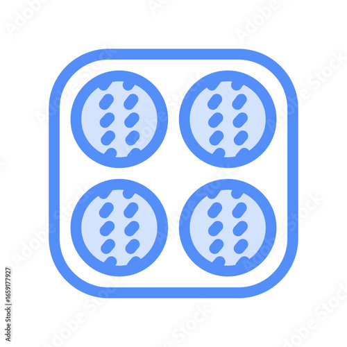 cricket balls icon with linear color style