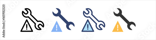 Malfunction Icon Set Multiple Style Collection