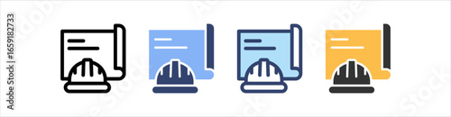 Architecture Icon Set Multiple Style Collection