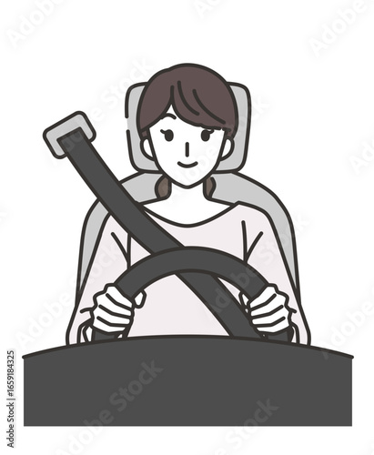 女性がドライブ