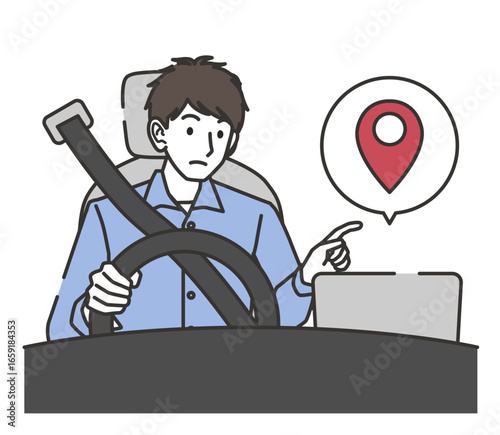 運転中にカーナビ操作（地図アイコン付き）