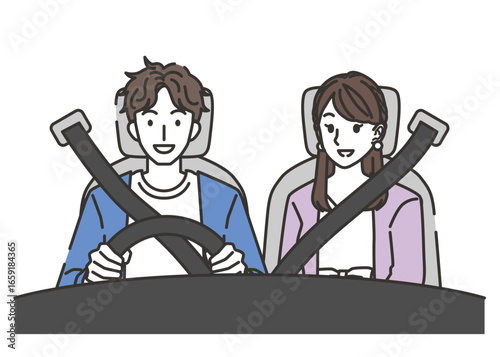 カップルでドライブ