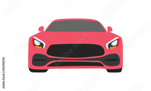 flat illustration of sport car