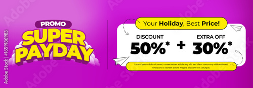 Banner Super Payday Sale Promo Design Advertising Creative