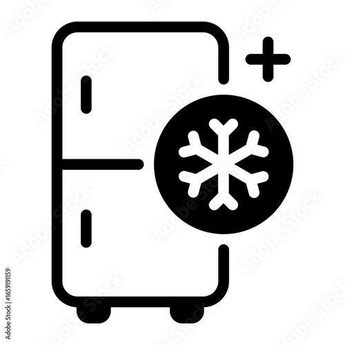This Refrigerator icon is suitable for Food, Cooking, Culinary, etc.