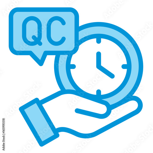 Time-Management Blue Icon