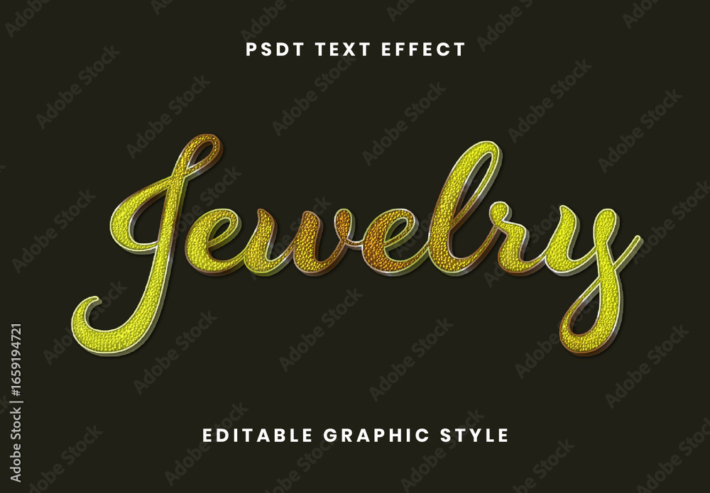 Gold Jewelry Font Script Luxury Text Effect Stock Template | Adobe Stock