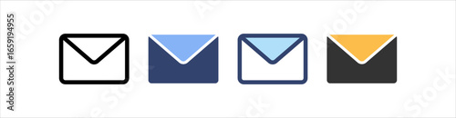 Email Icon Set Multiple Style Collection