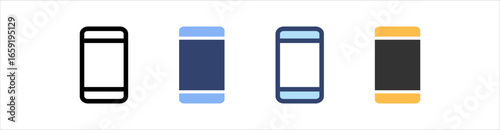 Smartphone Icon Set Multiple Style Collection