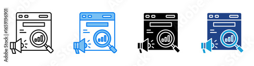 SEM icon set multiple style collection