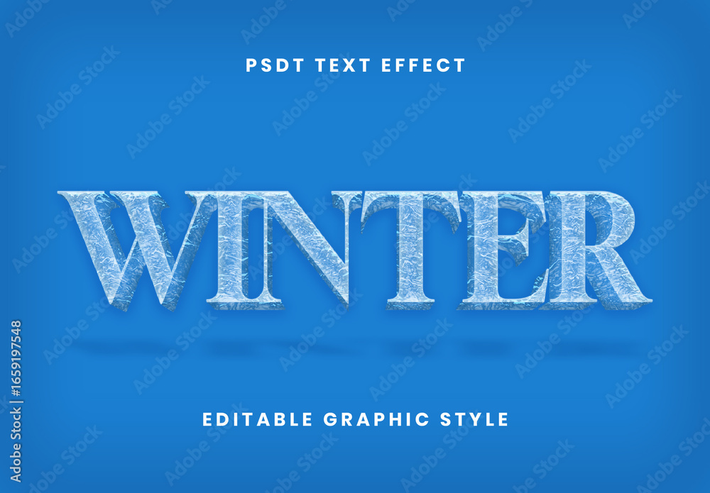 Blue Ice Font Frozen Classic 3D Text Effect Stock Template | Adobe Stock