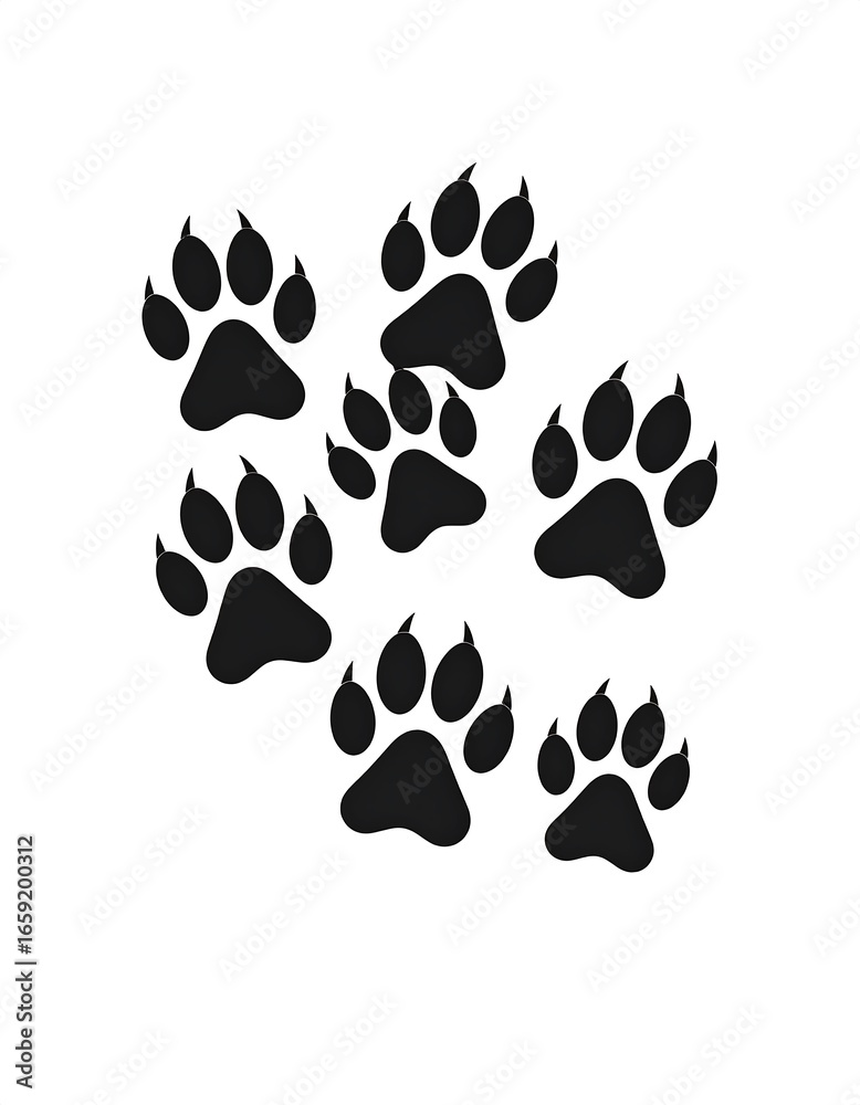 Fototapeta premium Paw prints design
