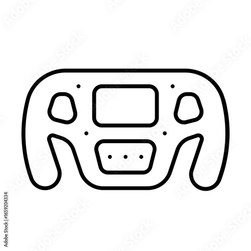steering wheel icon with thin style