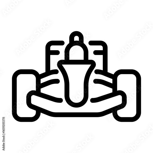formula 1 icon with line style