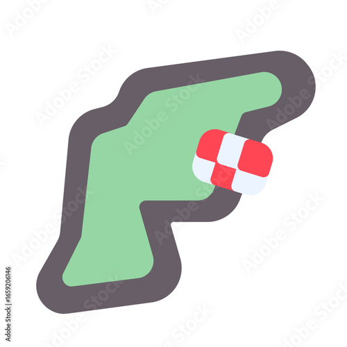circuit icon with flat style