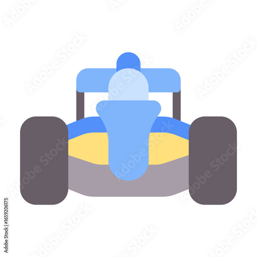 formula 1 icon with flat style