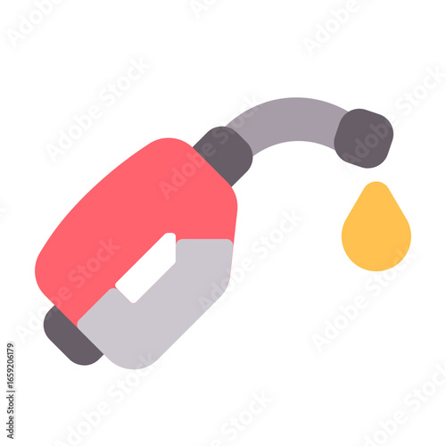 fuel oil icon with flat style